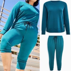 SET: Torrid Teal Cupro Active Sweatshirt/Jogger 2X